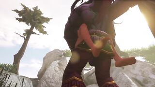 Illidan Stormrage stand lift and carry fucks a hot redhead elf : Warcraft Parody - 10 image