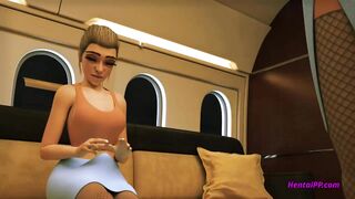 Futanari MILF Fuck In Airplane And Cum In Ass [ 3D Hentai ] - 2 image