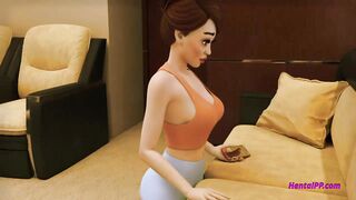 Futanari MILF Fuck In Airplane And Cum In Ass [ 3D Hentai ] - 7 image