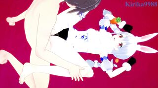 Usada Pekora and I have intense sex at a love hotel. - Hololive VTuber Hentai - 4 image