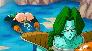 BULMA SUCKING KURU'S BIG COCK AND FUCKING WITH ZARBON ON NAMEK #5 - 1 image