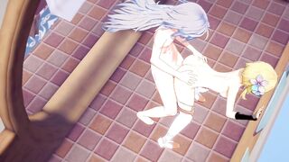 Genshin Impact Hentai - Lumine x Razor Hard Sex [Handjob, blowbjob and fucked with creampie] - Japanese asian manga anime game porn - 10 image