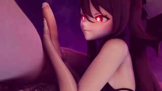 Succubus HuTao - A Deal To Die For - Blowjob - Genshin impact 3D - 2 image