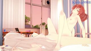 Shizuma Hanazono and Nagisa Aoi have lesbian play in the infirmary. - Strawberry Panic Hentai - 10 image