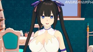 Fucking Hestia from Danmachi Until Creampie - Anime Hentai 3d Uncensored - 2 image