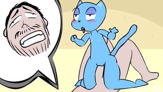 Sexy Blue Cat Furry Fucks Human Dick! Rule34 Original Animation - 2 image