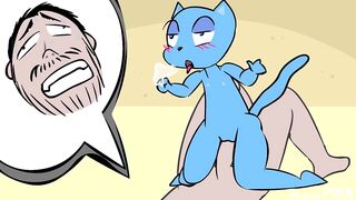 Sexy Blue Cat Furry Fucks Human Dick! Rule34 Original Animation - 3 image