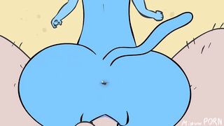 Sexy Blue Cat Furry Fucks Human Dick! Rule34 Original Animation - 9 image