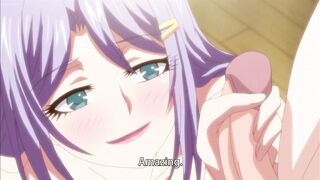 Cute Hentai Girl With Purple Hair And Big Tits Gets Fucked [UNCENSORED] - 4 image