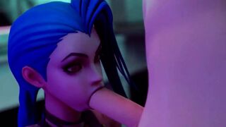 JINX SUCKING A HUGE COCK ANIMATION!! - 1 image