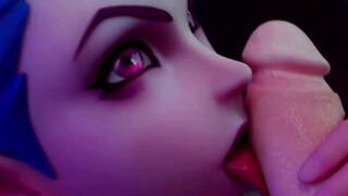 JINX SUCKING A HUGE COCK ANIMATION!! - 2 image