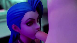JINX SUCKING A HUGE COCK ANIMATION!! - 5 image
