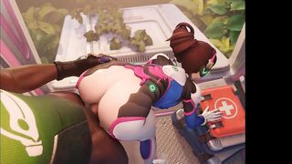 3D Compilation: Dva Titjob Mercy Tracer Widowmaker Fucked From Behind Overwatch Uncensored Hentai - 5 image