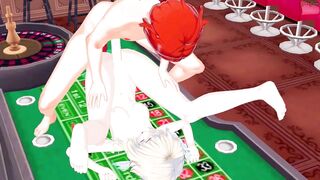 Diluc fucks Lumine in a casino. Fucks her doggystyle and piledriver before cumming in her pussy - Genshin Impact Hentai. - 8 image