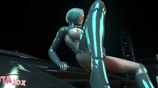 Futa3dx - Futanari Cyberpunk Big Tittied Babe Fucked By Her Big Dicked Friend - 3 image