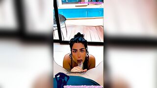 Animation girl give a blowjob in hotel room for all to see - 4 image