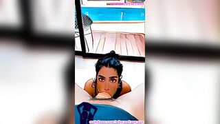 Animation girl give a blowjob in hotel room for all to see - 6 image