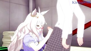 Biwa Hayahide and I have intense sex in the warehouse. - Uma Musume Pretty Derby Hentai