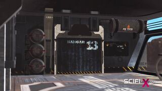 A sexy hot cuffed ebony gets fucked hard by a sex cyborg - 2 image