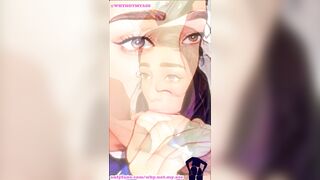 Psychedelic Animated Blowjob Compilation with Anime Girl that is OBSESSED with BBC - 2 image