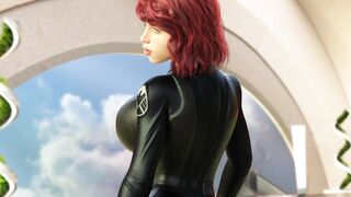 Cockham - Part 11 Emma Frost, Black Widow - Two adorable Juicy Superheroes breastjob Giant cock