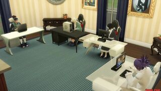 Very Hot Labor Day Iruka Fucks Shizune Anal While Tsunade Masturbates Naruto Hentai - 3 image