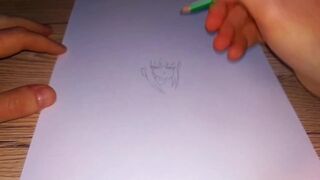 Naked Anime girl trains stretching - 1 image