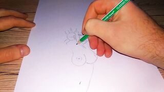 Naked Anime girl trains stretching - 6 image