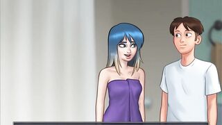 Summertime Saga - Goth girlfriend gets fucked in the shower by a huge dick ( Eve scene) - 10 image