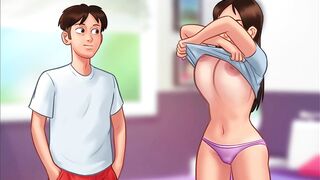 Summertime Saga - Stepsis gets fucked by a huge dick ( Jenny scenes part 1) - 5 image