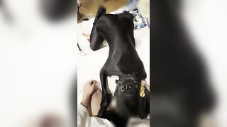 Cute Japanese beauties in rubber suits suck big cocks and cum repeatedly with toys in their pussies - 4 image