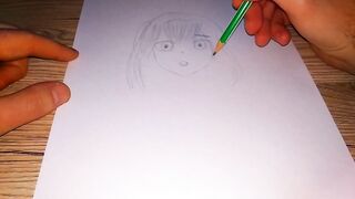 Hot anime tyan squeezed her huge boobs - 5 image