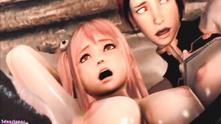 Double penetration orgy DEAD OR ALIVE honora Resident evil 2 fucked by huge ass of giant monster hug - 4 image