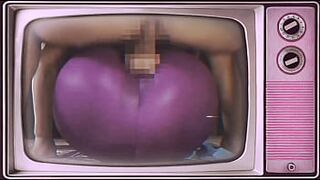 Hard fucking a Japanese with a big ass in a purple leotard - 1 image