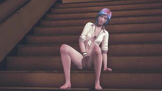 Chloe Price masturbates on the stairs at school - 5 image