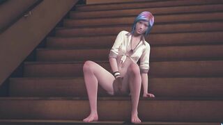Chloe Price masturbates on the stairs at school - 6 image