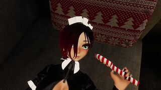 Santa's Lil Helper gets in heat and Breeds with Lusty Kitsune | A Christmas Special | VRChat ERP - 10 image