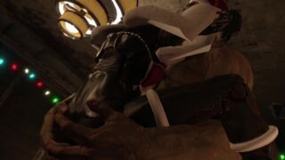 Sensual Assaultron gets her Christmas gift (it's a big fuckin penis) - 1 image