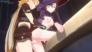 Aether and Mona intimate fucking (by Horizontalslope) - 1 image