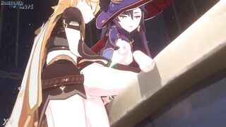 Aether and Mona intimate fucking (by Horizontalslope) - 10 image