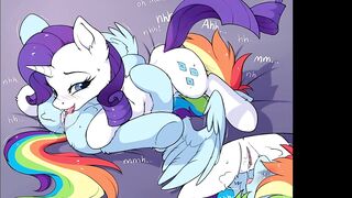 MLP Porn Rarity Pony ( My Little Pony Clop Ponies Hentai Furry Sex Cartoon Compilation ) - 2 image