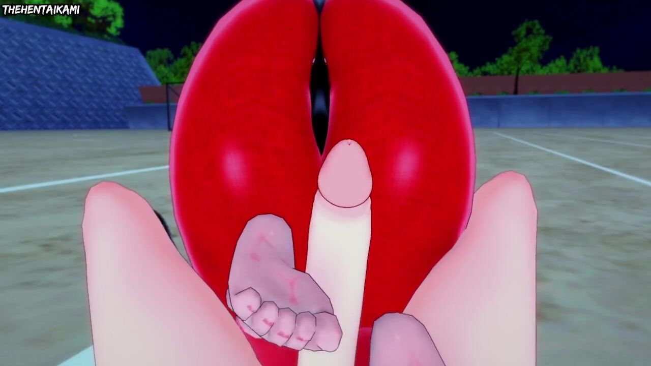 Helen Parrs feet in a dominant position