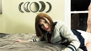 Ochako and Izuku Practice their Quirks. Uraraka uses zero gravity on Deku's Cock Detroit Smash - 5 image