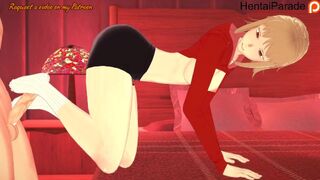 Akane Sawatari giving Footjob Chainsaw Man Hentai Uncensored - 1 image