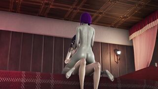 LadyBug futa x Raven on the bed