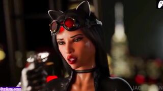Selina Kyle Catwoman gets fucked by a futa woman with exaggerated penis | 3D Hentai Animations |P71 - 4 image