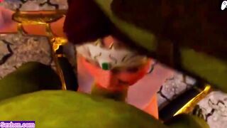 Female warrior sucks monster's big cock and he cums loads cum inside mouth |3D Hentai Animations|P67 - 6 image