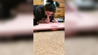 Hot egirl sucks and rides big dildo - 9 image