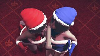 Christmas girls handjob and lick your cock POV - 8 image