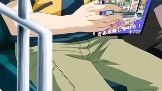 Cute anime girls fuck on the train [Hentai Uncensored] - 8 image